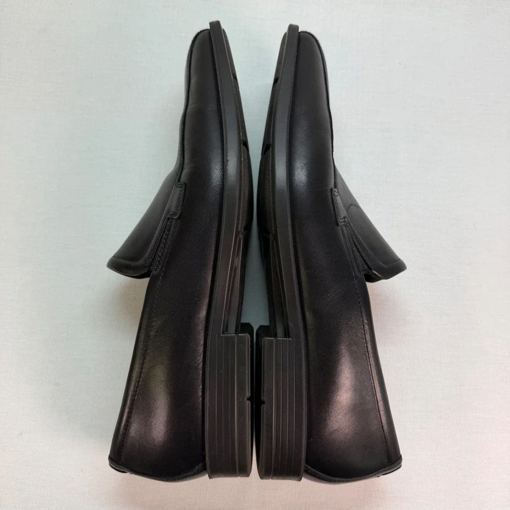 ECCO Edinburgh Bike Toe Slip-on Loafer Mens Dress Shoes Black 46 EU 12 US